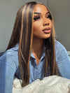 1B/30 Highlight Wig Brazilian Straight Hair Ombre 4x4/13x4/13x6 Transparent Lace Wigs - KissLove Hair