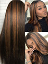 1B/30 Highlight Wig Brazilian Straight Hair Ombre 4x4/13x4/13x6 Transparent Lace Wigs - KissLove Hair