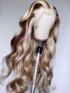 P4/613 P6/613 Brown Hair With Blonde Highlights 3D Body Wave 13x4 Lace Frontal Wigs - KissLove Hair