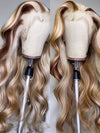 P4/613 P6/613 Brown Hair With Blonde Highlights 3D Body Wave 13x4 Lace Frontal Wigs - KissLove Hair