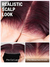 Burgundy With Red Highlights 3D Body Wave 5x5 13x4 13x6 Lace Frontal Human Hair Wigs