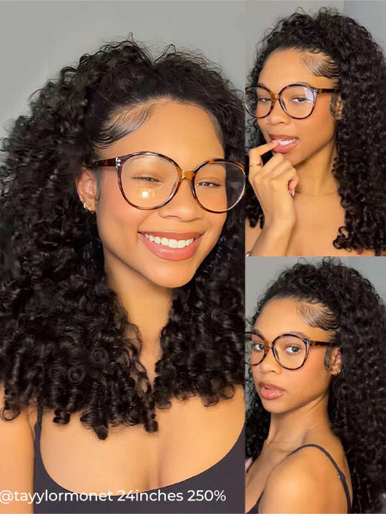 Kisslove Hair Burmese Curly 360 Lace Wig Pre Everything Invisi Drawstring Colored Human Hair Wigs