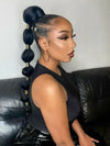 Silky Press Yaki Straight Hair Ponytail Beginner Friendly Drawstring Ponytail Extensions for Women