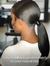 Silky Press Yaki Straight Hair Ponytail Beginner Friendly Drawstring Ponytail Extensions for Women