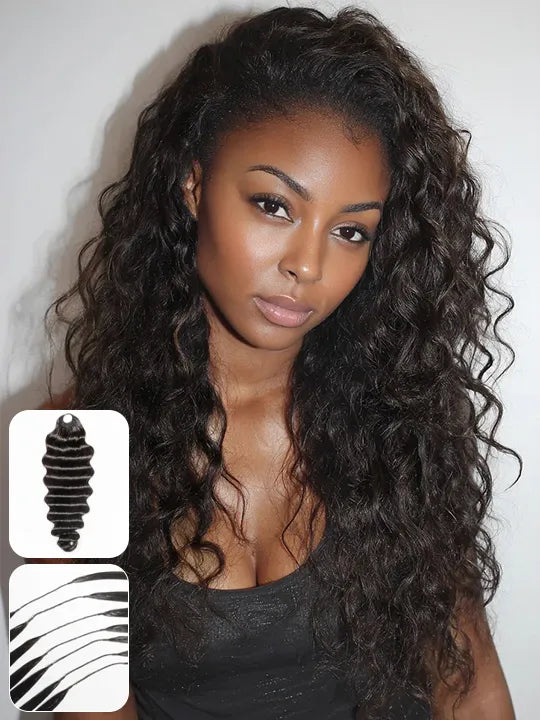 Loose Deep Wave Human Crochet Hair For Braids 100% Human Hair Extensions Designed for Easy DIY Styling - KissLove Hair