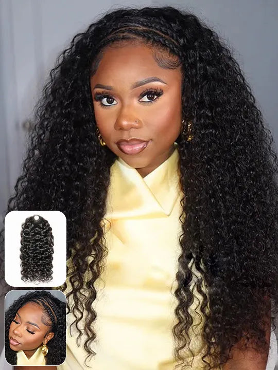 Kisslove Hair Water Wave Miracle Knots Crochet Hair 100% Human Hair Extensions for Braids - KissLove Hair