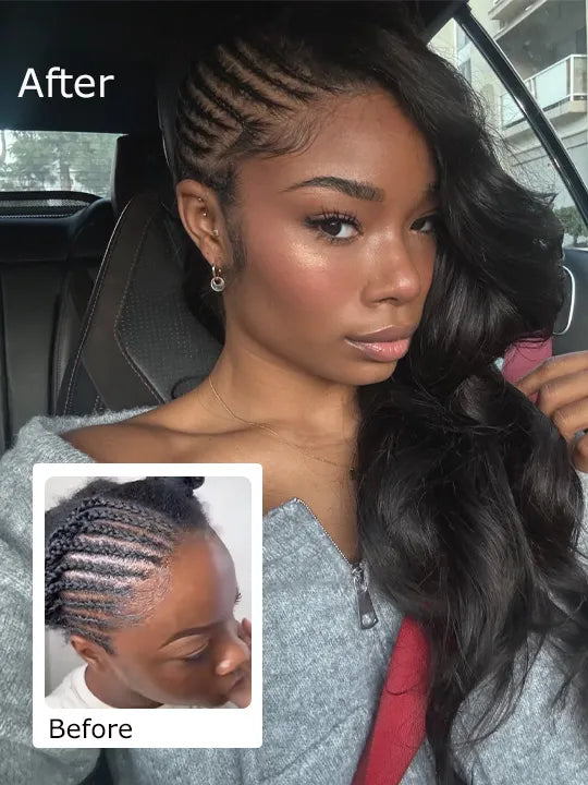 Body Wave Crochet Hair for Boho Braids Miracle Knots Pre-Separated Huuman Hair Extensions - KissLove Hair