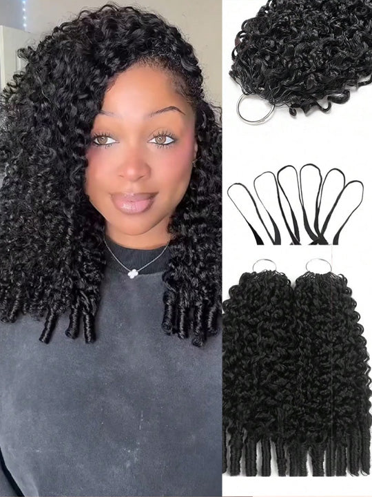 Burmese Curly Crochet Hair Designed for Miracle Knots Boho Braids Time-Saving Human Hair Extensions