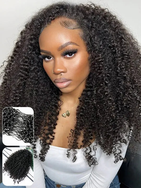 Human Hair Kinky Curly Knotless Crochet Extensions For Boho Braiding - KissLove Hair