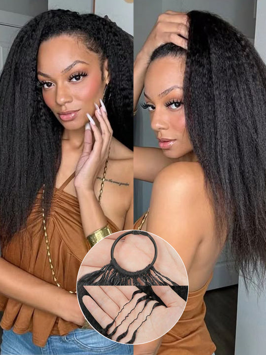 Kisslove Hair Kinky Straight Human Crochet Hair 100% Human Hair Extens