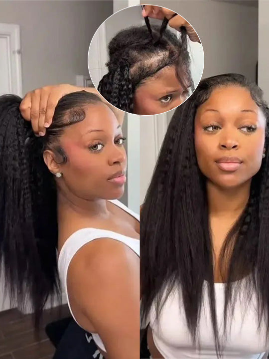 Kisslove Hair Kinky Straight Human Crochet Hair 100% Human Hair Extens