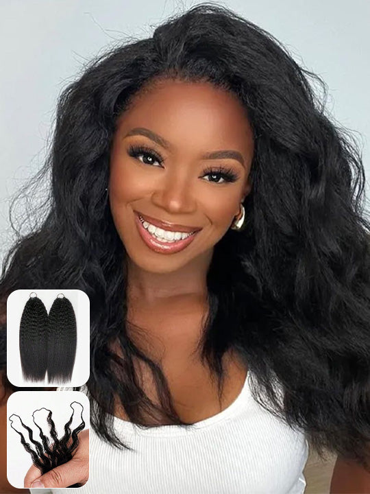 Kisslove Hair Kinky Straight Human Crochet Hair 100% Human Hair Extens