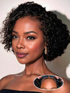 Pre Styled Pixie Curly Hair 4x4 Glueless Short Cut Side Part Lace Wig 100% Human Hair