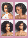 Pre Styled Pixie Curly Hair 4x4 Glueless Short Cut Side Part Lace Wig 100% Human Hair