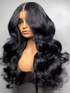 3D Body Wave Wig With Curtain Bangs 5x5 HD Lace Wigs 14A Virgin Human Hair Wigs