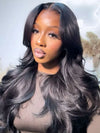 3D Body Wave Wig With Curtain Bangs 5x5 HD Lace Wigs 14A Virgin Human Hair Wigs