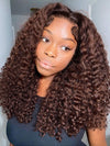 [Flash Deal] Invisi Drawstring 360 Lace Wig Chocolate Brown Water Wave Glueless Wig