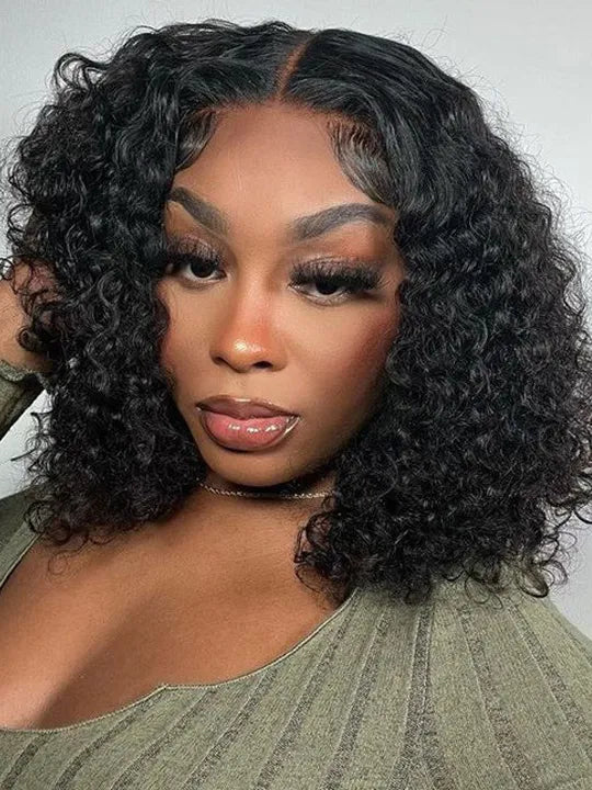 Glueless 6x6x1 Lace Part Bob Wig Silky Press Yaki Straight Hair Pre Cut Ready to Go Bob Wig - KissLove Hair