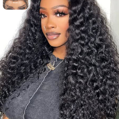 Deep Wave 13x6 Lace Front Wig Pre Plucked Ear to Ear Lace Frontal Human Hair Wigs - KissLove Hair