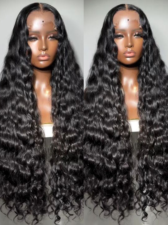 250% Density Double Drawn Loose Deep Wave Wig Pre Plucked Full Ends Glueless Human Hair Wigs - KissLove Hair