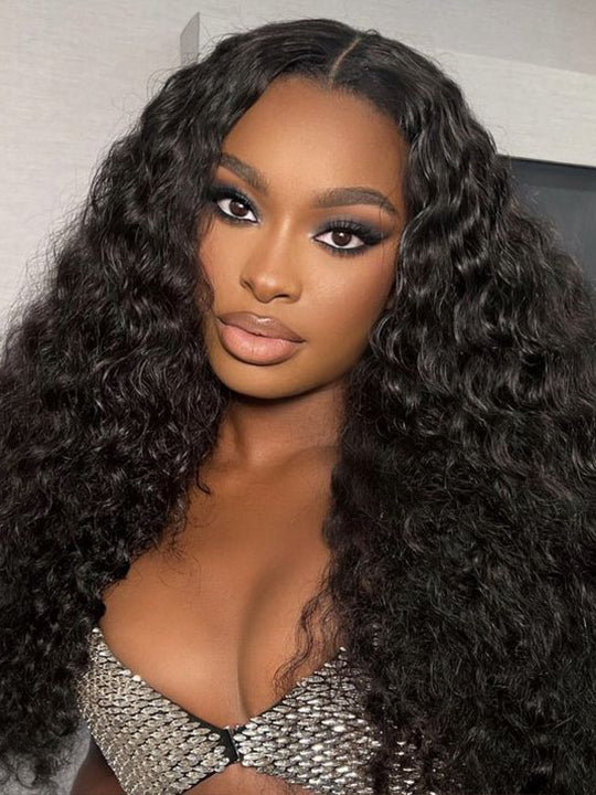 250% Density Double Drawn Loose Deep Wave Wig Pre Plucked Full Ends Glueless Human Hair Wigs