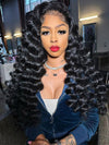 250% Density Double Drawn Loose Deep Wave Wig Pre Plucked Full Ends Glueless Human Hair Wigs