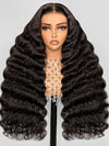 250% Density Double Drawn Loose Deep Wave Wig Pre Plucked Full Ends Glueless Human Hair Wigs