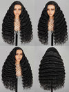 250% Density Double Drawn Loose Deep Wave Wig Pre Plucked Full Ends Glueless Human Hair Wigs