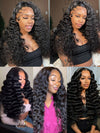 250% Density Double Drawn Loose Deep Wave Wig Pre Plucked Full Ends Glueless Human Hair Wigs