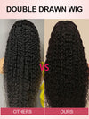 Double Drawn Water Wave Wig High Density Parting Max Full Lace Frontal Human Hair Wigs
