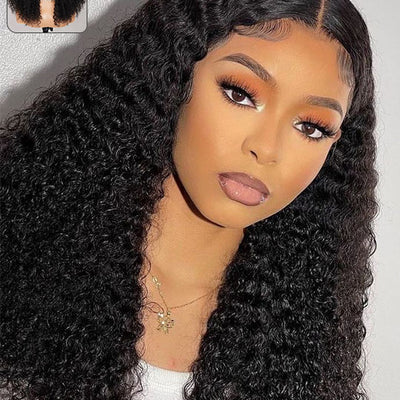 [70% Off] Deep Wave 5x5 Lace Closure Wig Pre Plucked Bye Bye Knots Wigs - Kisslove Hair