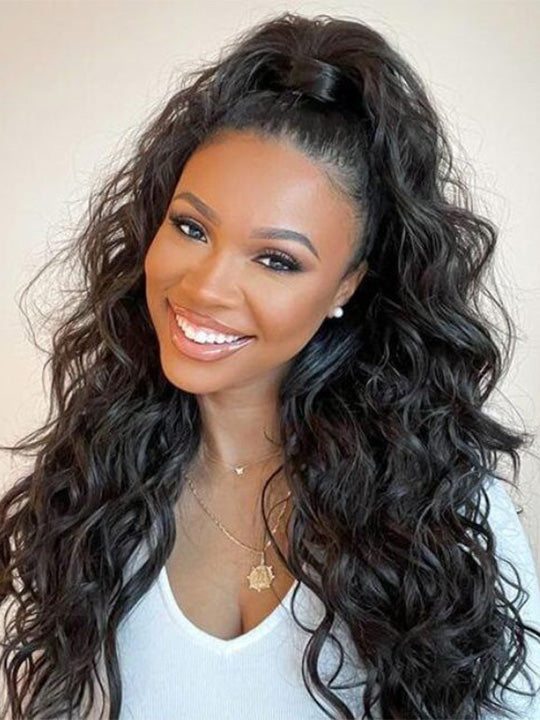 Ponytail Human Hair Extensions Body Wave Hair Extension For Women - KissLove Hair