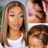 Wear & Go Highlights Bob Wig 4x4 5x5 4x6 13x4 Lace Wigs Straight Human Hair