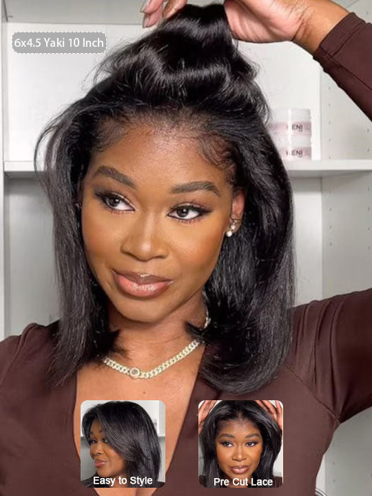 Yaki Lace Front Wig 24-28 inches Amazon.com : Alidiamond Kinky Straight Wig Yaki Straight  main image 2