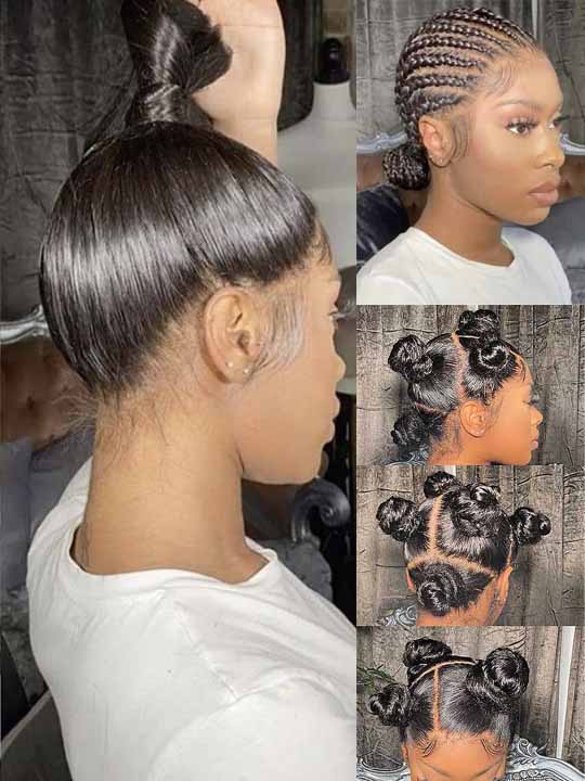 Brazilian Straight Hair Full Lace Wig Transparent Lace Invisi Drawstring Glueless Human Hair Wigs - KissLove Hair