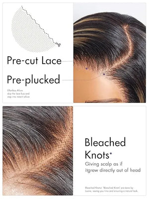 BOGO Straight Hair Pixie Hair Cut Pre Plucked Human Hair Short Bob Wigs - Kisslove Hair