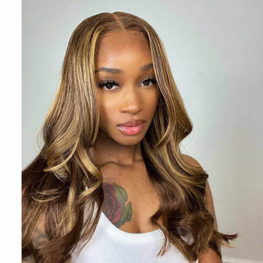 [Influencer] Wear & Go 24inch 5x5 HD Lace Wig P4/27 Highlight Wig 250% Density - KissLove Hair