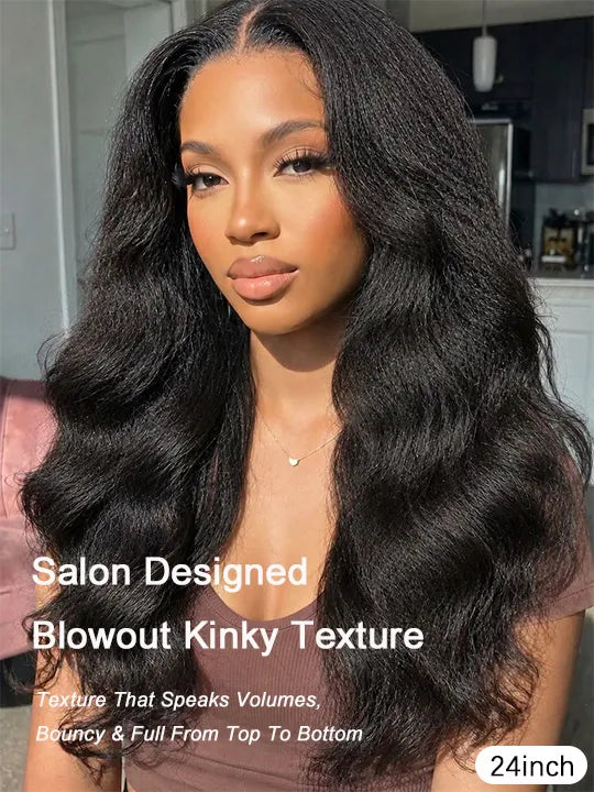 Kisslove Kinky Body Wave Put On & Go 7x5 & 13x6 Pre-Everything Glueless Human Hair Wig