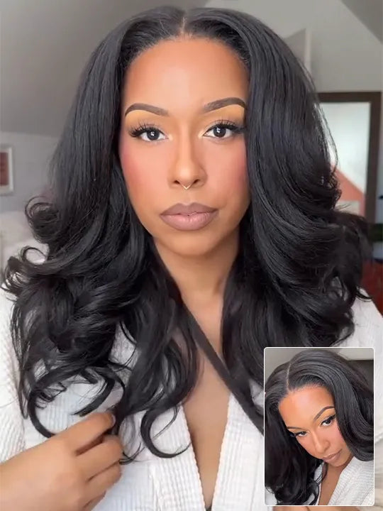 Kisslove Kinky Body Wave Put On & Go 7x5 & 13x6 Pre-Everything Glueless Human Hair Wig - KissLove Hair