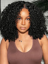 [Wear & Go] Pre-Cut Lace Kinky Curly Bob Wig Bleached Knots With Elastic Band