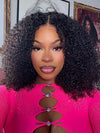 [Wear & Go] Pre-Cut Lace Kinky Curly Bob Wig Bleached Knots With Elastic Band