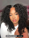 Double Drawn Kinky Curly Glueless 5x5 HD Lace Closure Wig Brazilian Human Hair Wigs - KissLove Hair