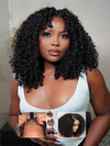 Double Drawn Kinky Curly Glueless 5x5 HD Lace Closure Wig Brazilian Human Hair Wigs - KissLove Hair