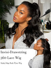KissLove Glueless Invisi-Drawstring 360 Lace Wig Body Wave Pre Everything Kinky Edge Lace Frontal Wigs - KissLove Hair