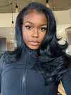 [4C Wig] 5x5 HD Transparnt Lace Wig With Kinky Baby Hair Body Wave 100% Human Hair