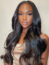 [4C Wig] 5x5 HD Transparnt Lace Wig With Kinky Baby Hair Body Wave 100% Human Hair