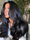 [4C Wig] 5x5 HD Transparnt Lace Wig With Kinky Baby Hair Body Wave 100% Human Hair