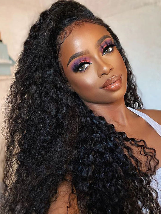 Double Drawn 5*5 HD Lace Wigs Deep Wave 14A Brazilian Virgin Human Hair Closure Wig - Kisslove Hair