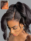 [Flash Deal] Hybrid Kinky Edge Kinky Straight Human Hair Wigs Newborn Hairline Glueless Lace Wig
