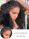 [4C Wig] Kinky Edges Hairline 13x4 13x6 HD Lace Front Wigs Water Wave Long Wigs - KissLove Hair